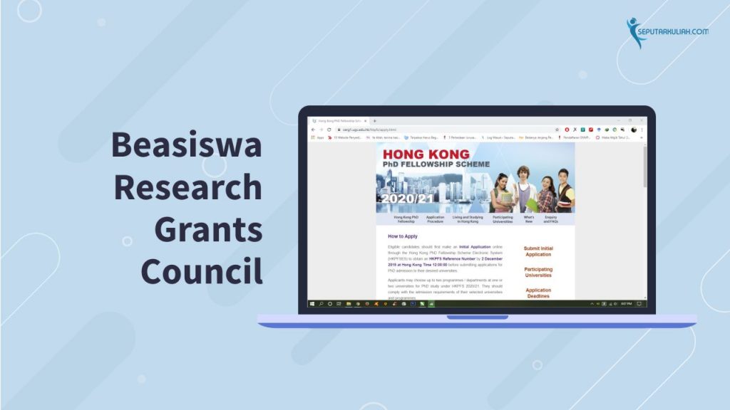 Beasiswa Research Grants Council, Hongkong