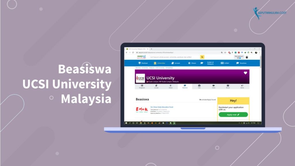 Beasiswa UCSI University, Malaysia